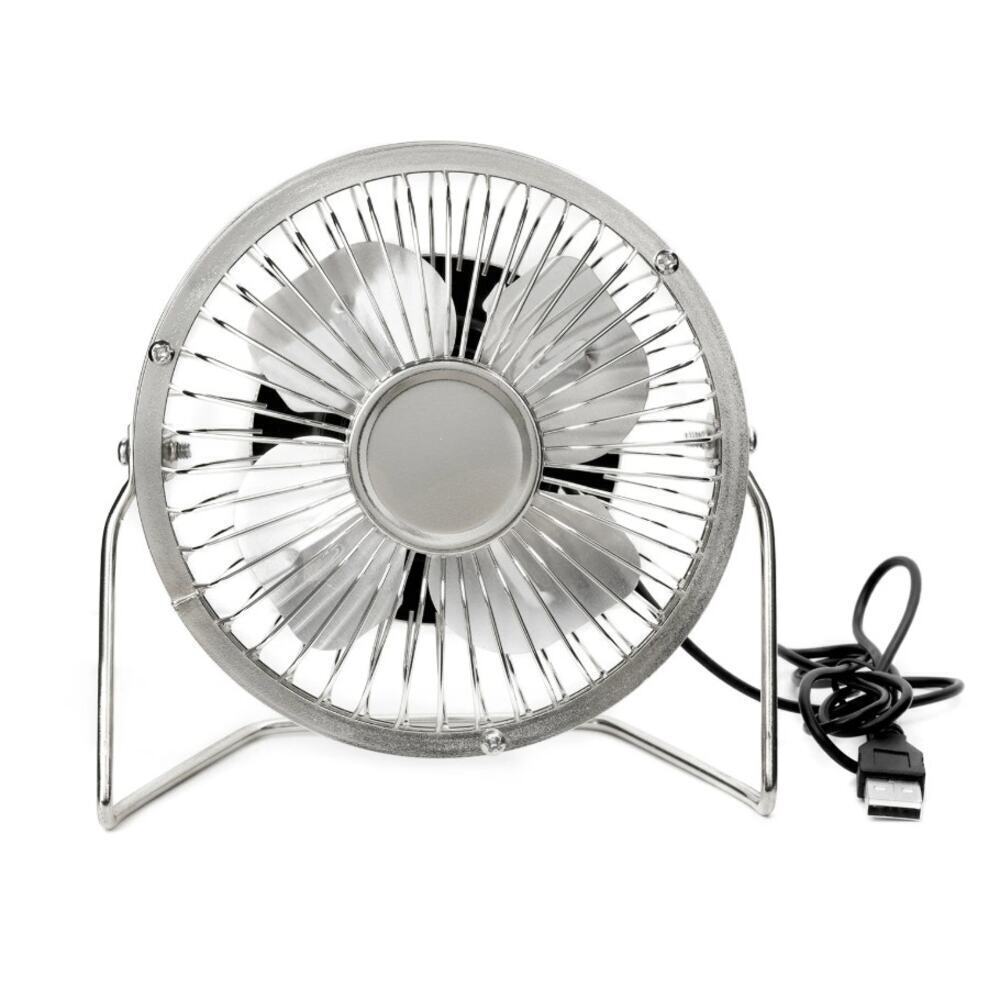 Kikkerland Silver USB Desk Fan